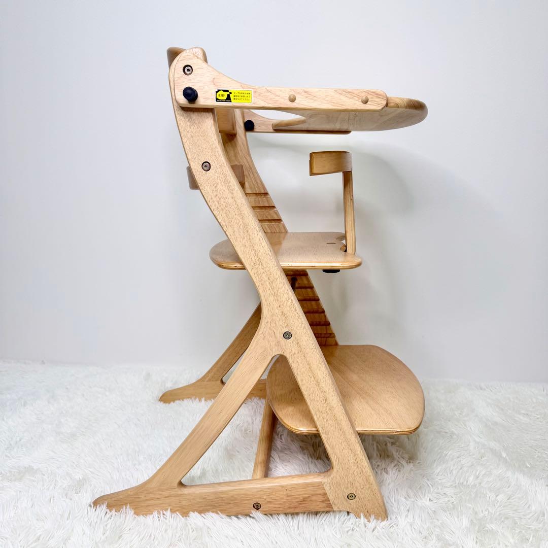 美品 大和屋 すくすくチェアプラス テーブル&ガード付き 1501 木製