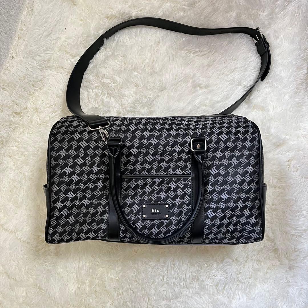 Riu チェック柄 2way ボストンバッグ