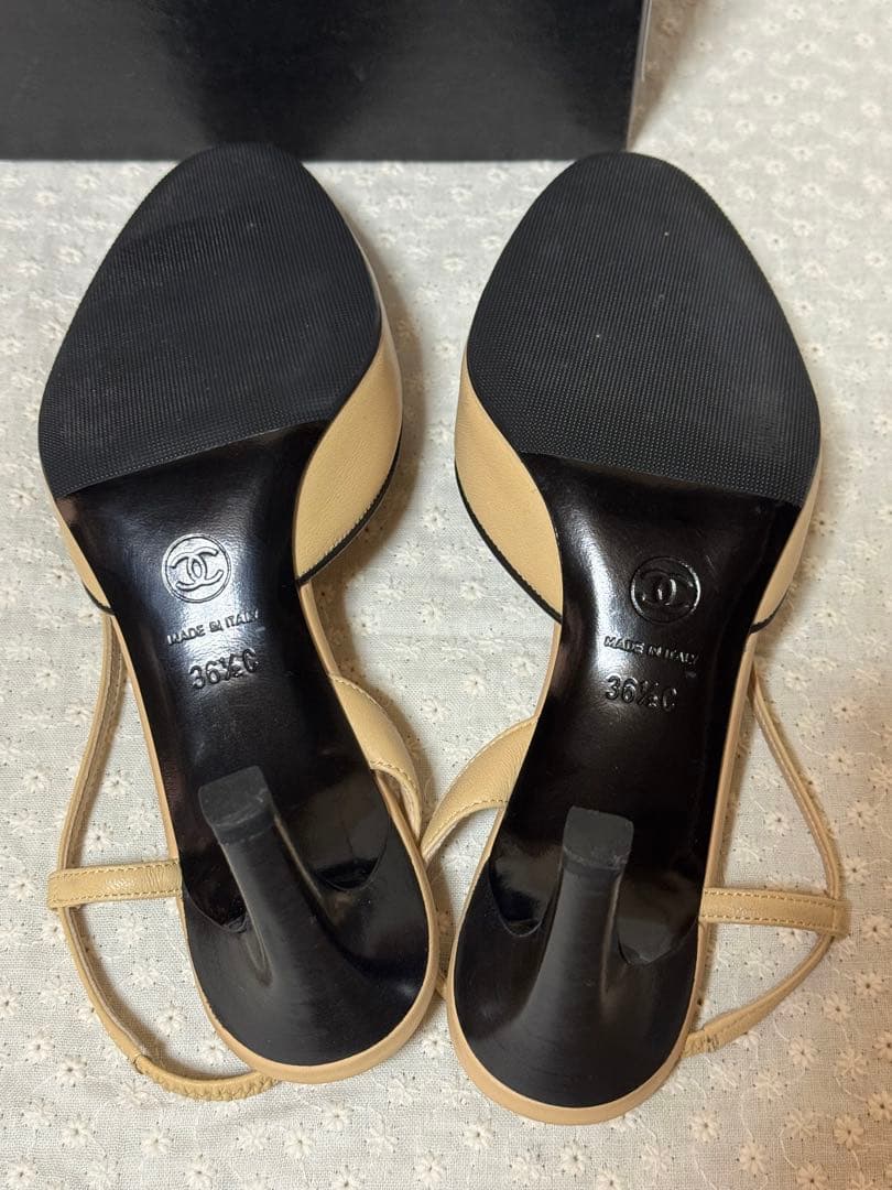 CHANEL バイカラーミュール 36.5