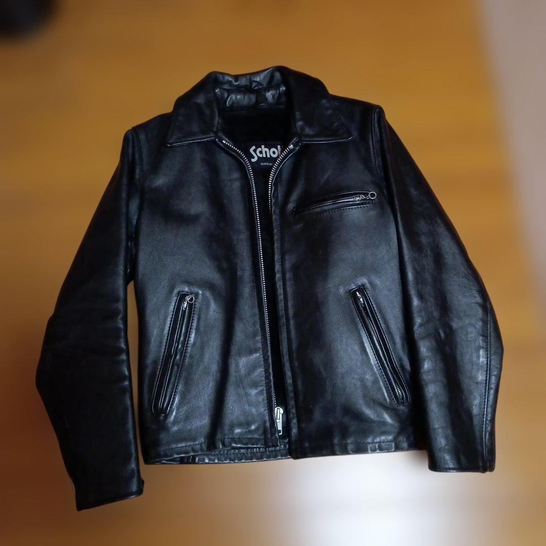 ショット　シングルライダース襟付き34