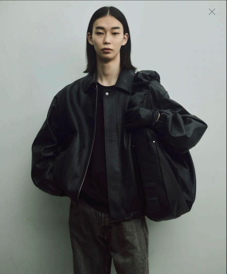 ジャケット・アウター SSSTEIN 25SS \"LEATHER ZIP SHORT JACKET\"