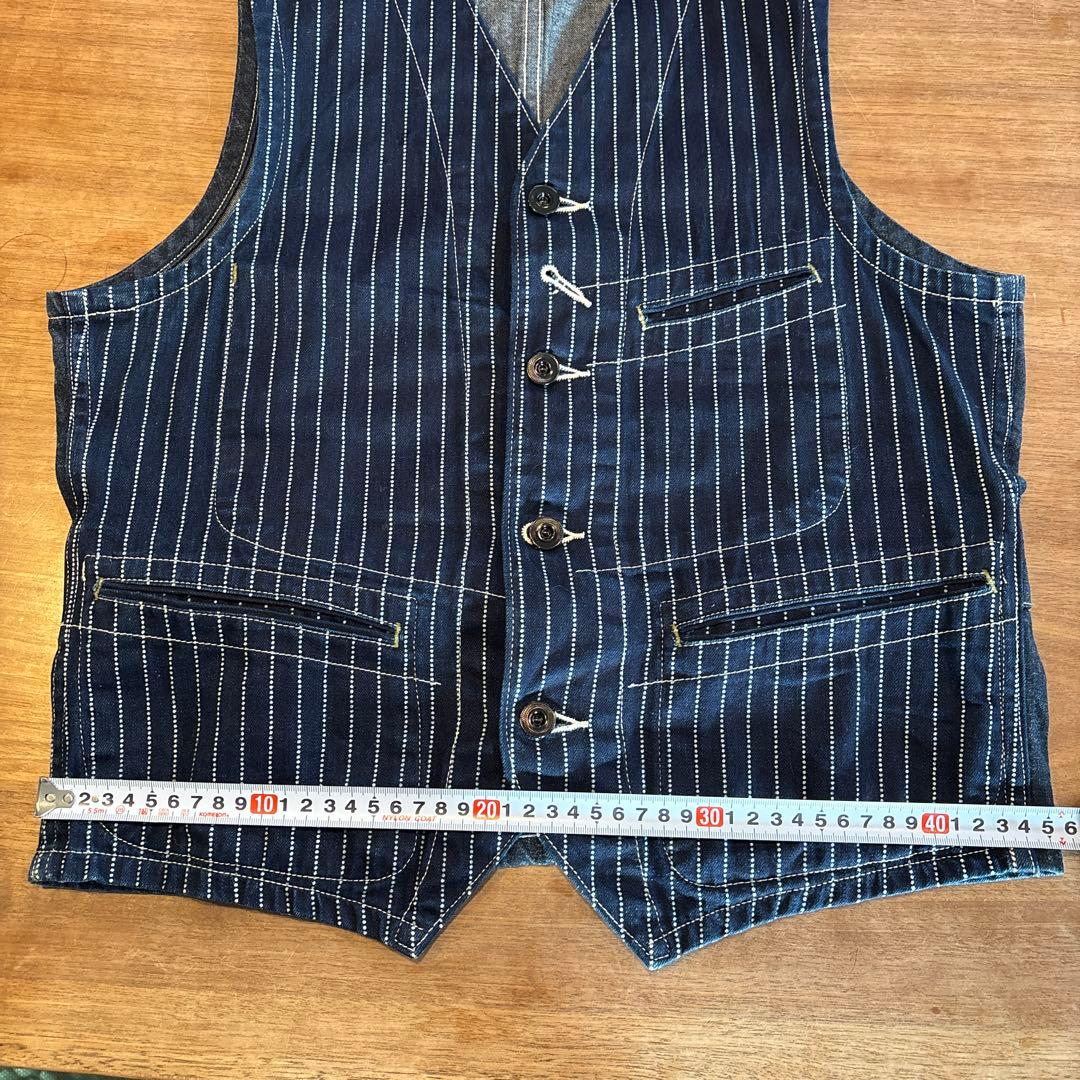 Sugar Cane ストライプデニムベスト