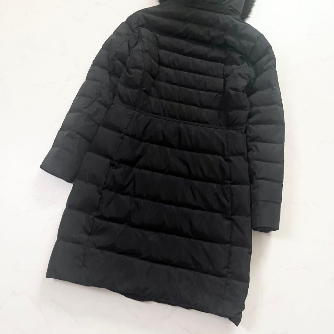 美品　ローレンラルフローレン　ダウンコート　ロング　ロゴパッチ　黒　Sサイズ相当