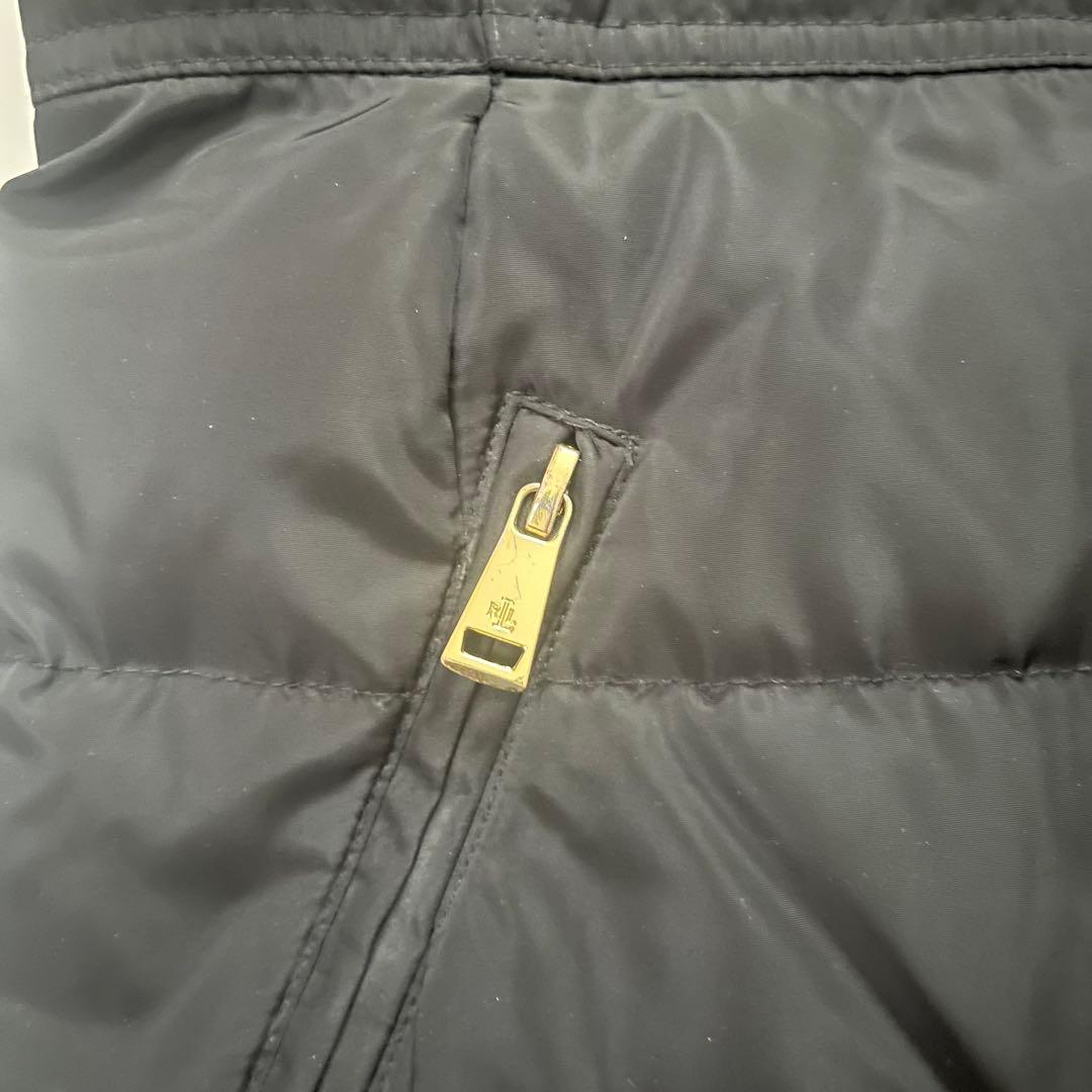 美品　ローレンラルフローレン　ダウンコート　ロング　ロゴパッチ　黒　Sサイズ相当