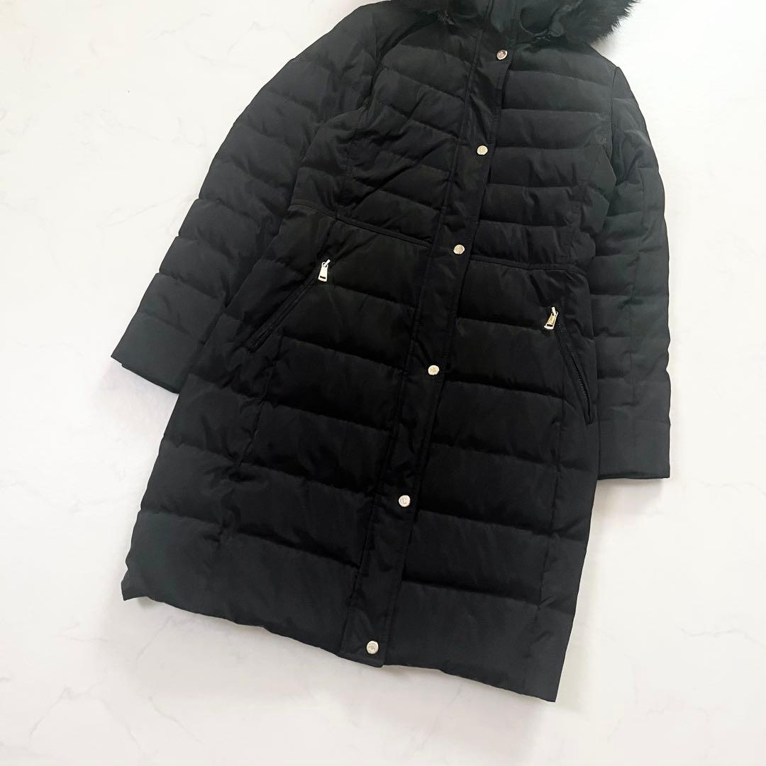 美品　ローレンラルフローレン　ダウンコート　ロング　ロゴパッチ　黒　Sサイズ相当