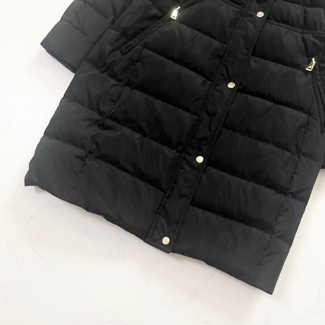美品　ローレンラルフローレン　ダウンコート　ロング　ロゴパッチ　黒　Sサイズ相当