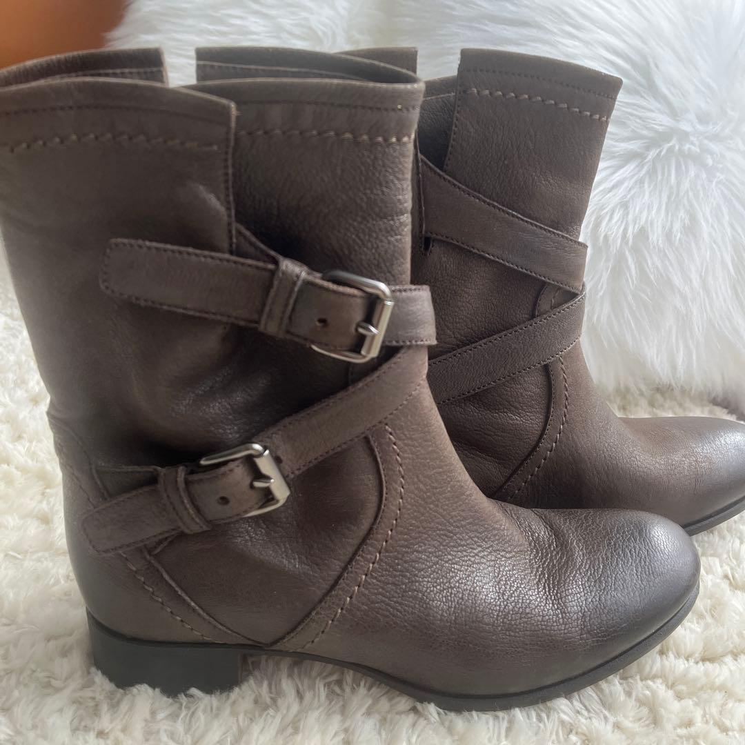 PRADA ブラウンショートブーツ 38 一度使用、ほぼ新品に近いです。