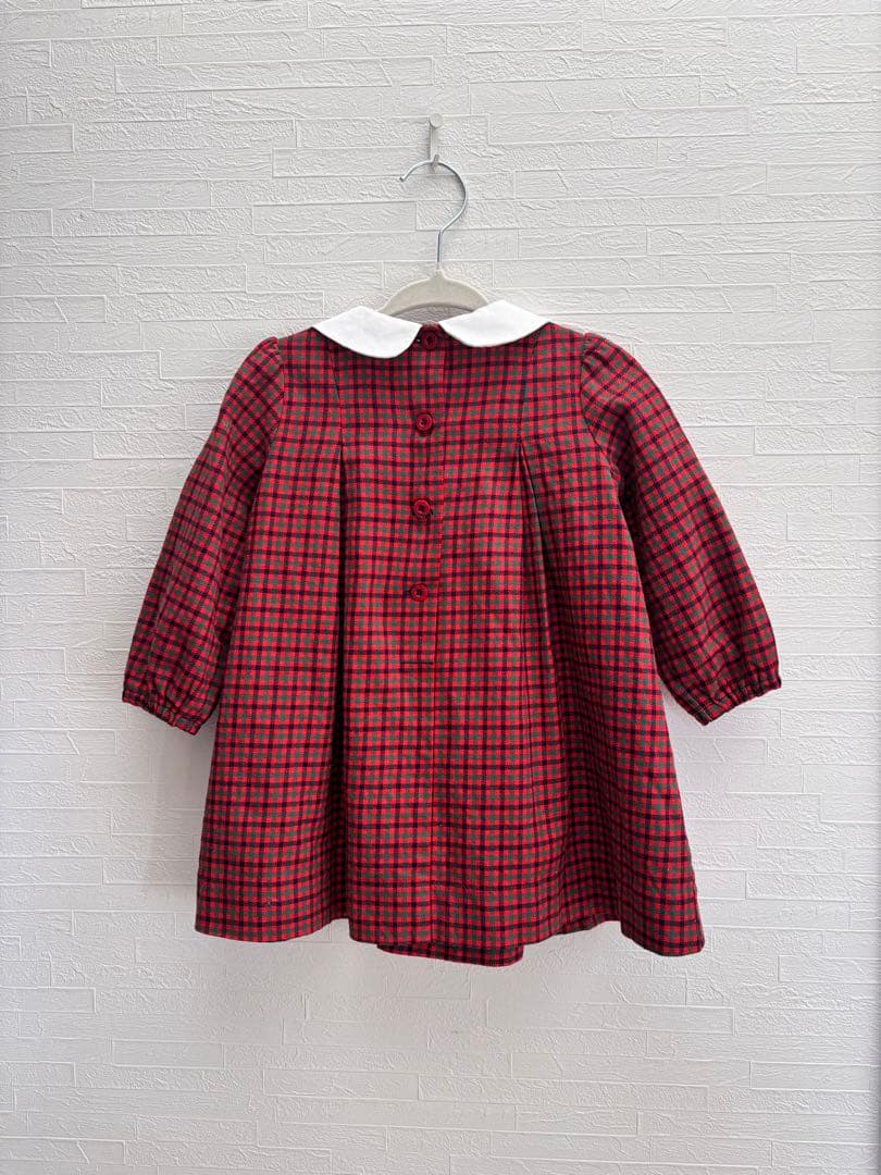 【現行品】ファミリアチェック　ワンピース 80