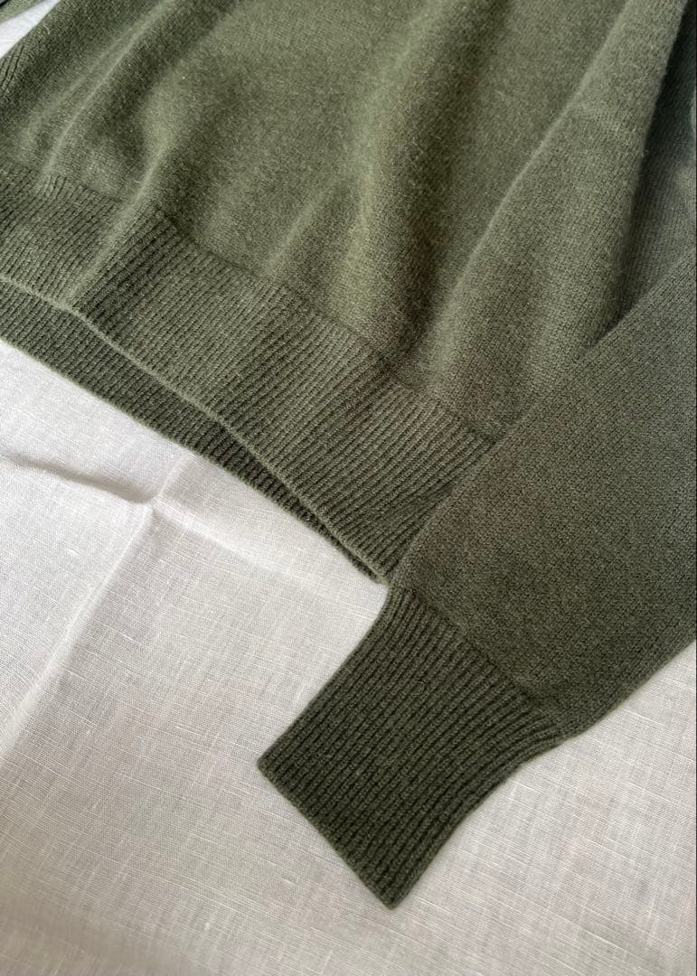 VINCE カシミア　ニット　XS オリーブグリーン　美品