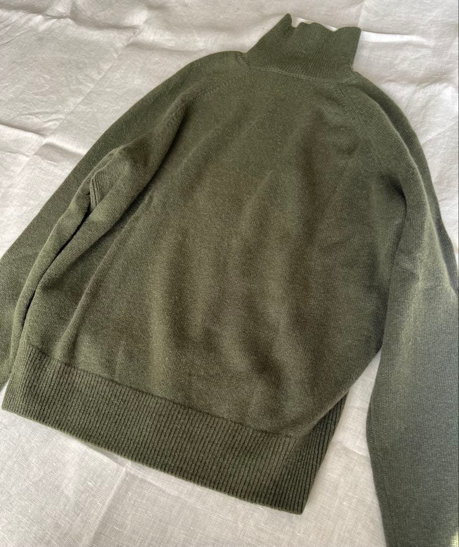 VINCE カシミア　ニット　XS オリーブグリーン　美品