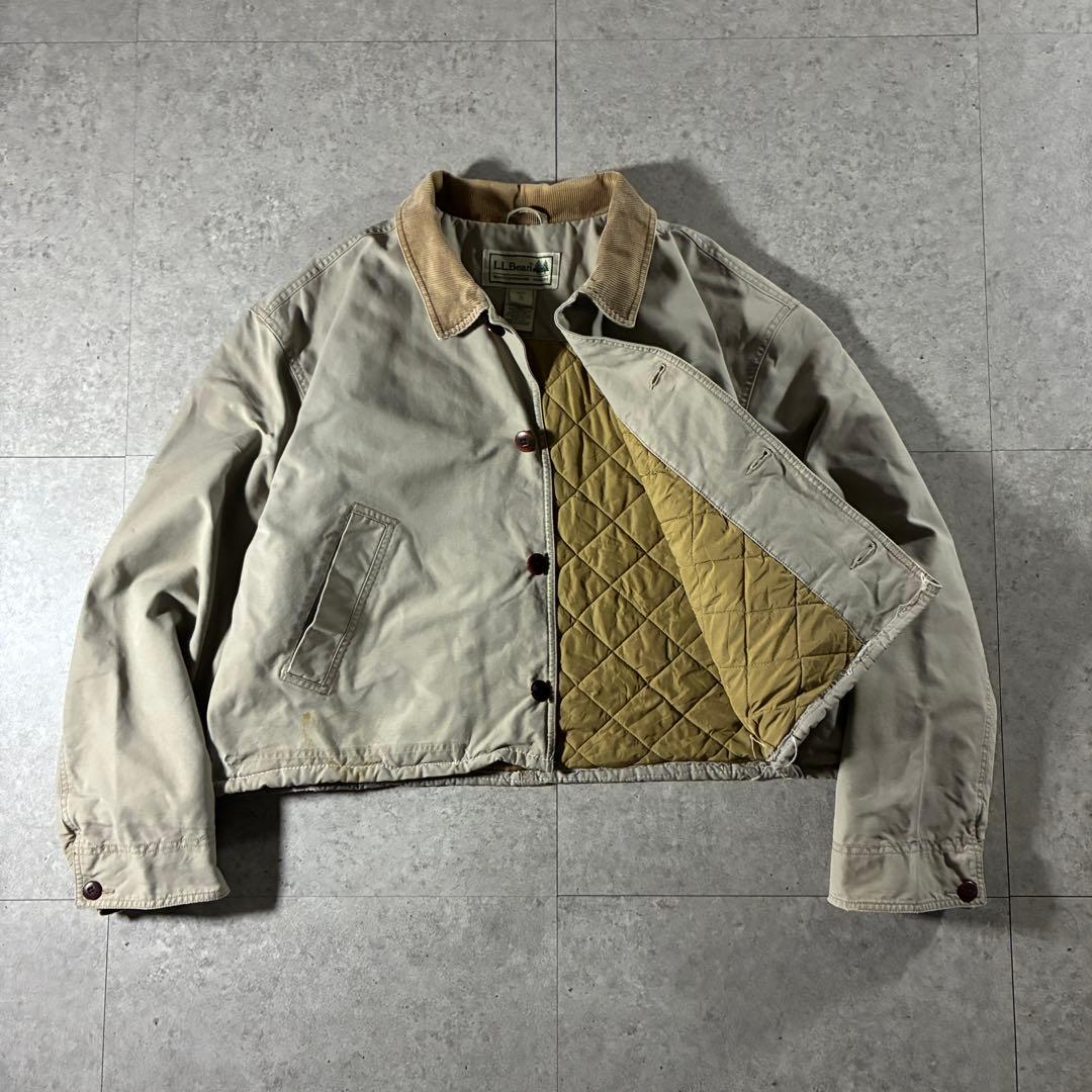 L.L.Bean中綿ダウンハンティングジャケット襟コーズクロップド丈超短丈Y2K