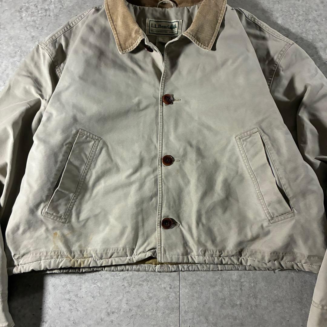 L.L.Bean中綿ダウンハンティングジャケット襟コーズクロップド丈超短丈Y2K