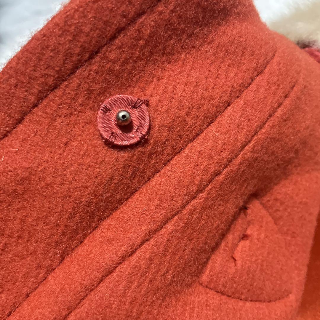 BRAHMIN 新品　フード風オレンジダッフルコート　38サイズ