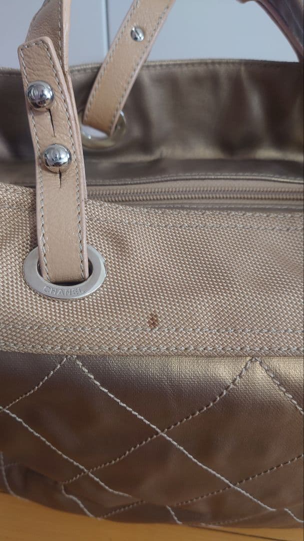 CHANEL　シャネル　パリビアリッツ　トートバッグ　キルティング