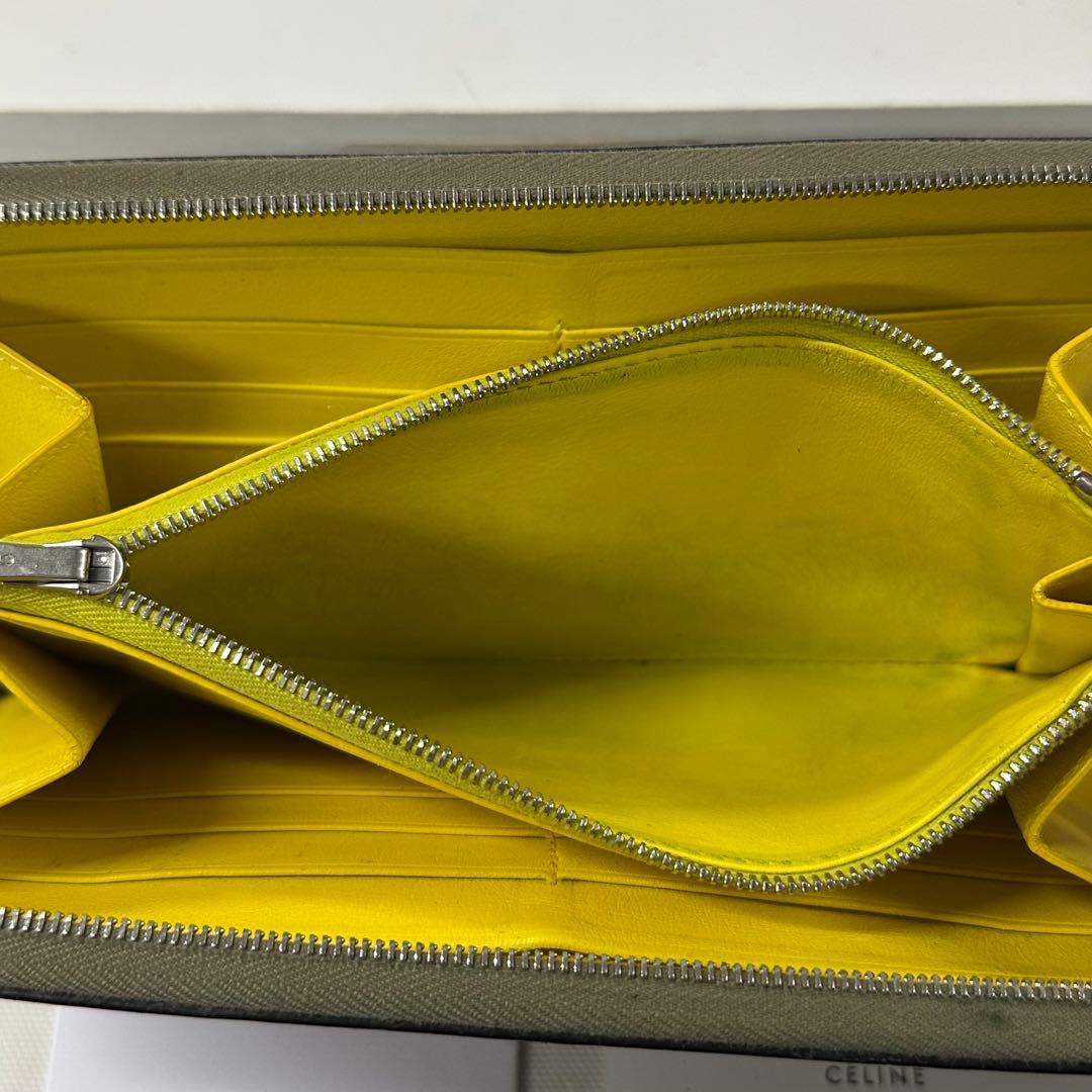 新品同様‼️ セリーヌ　CELINE 財布　長財布　バイカラー　ラウンドファスナー