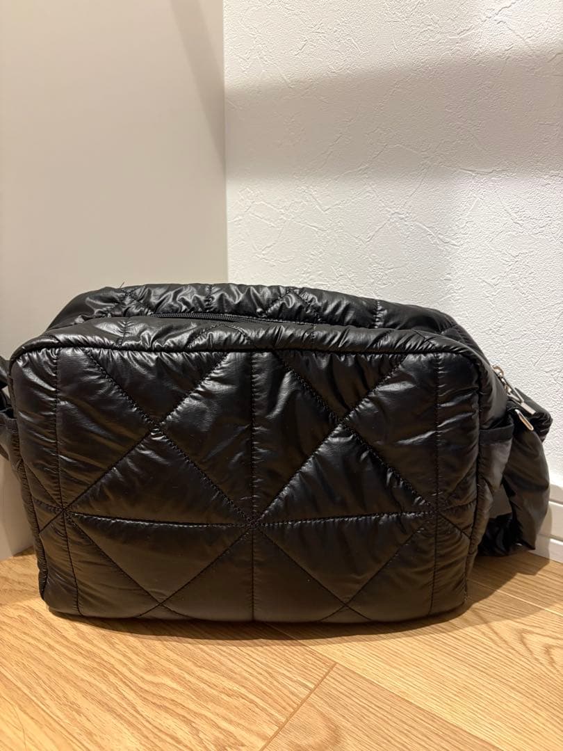 リッチレイズ　クロスキルトバッグ　マザーズバッグ　ブラック