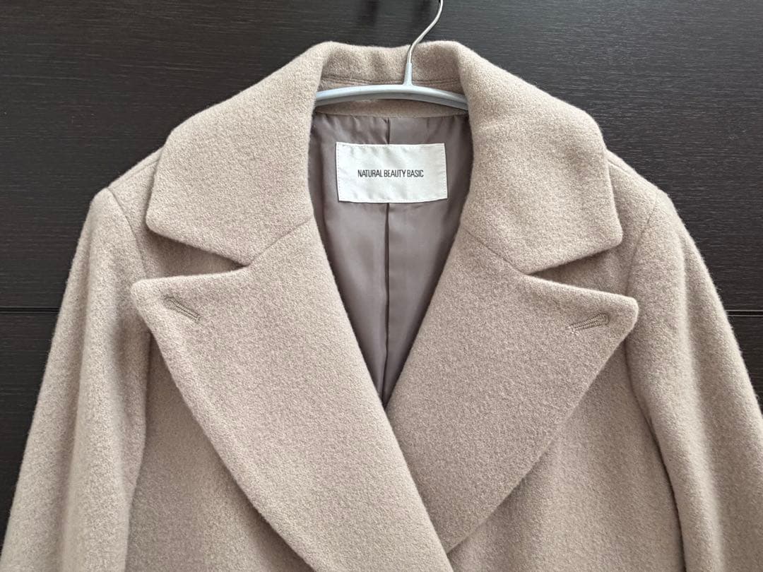 NATURAL BEAUTY BASIC ダブルチェスターモッサコート