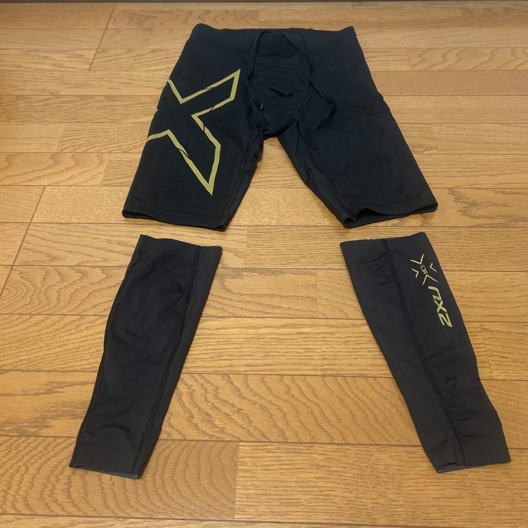 2XU MCS ハーフタイツ　カーフスリーブ　メンズM