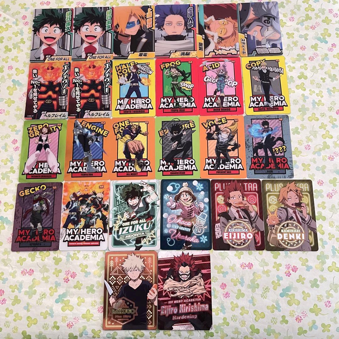 僕のヒーローアカデミア　カード　クリア　ネオン　ステッカー　シール　スナップ