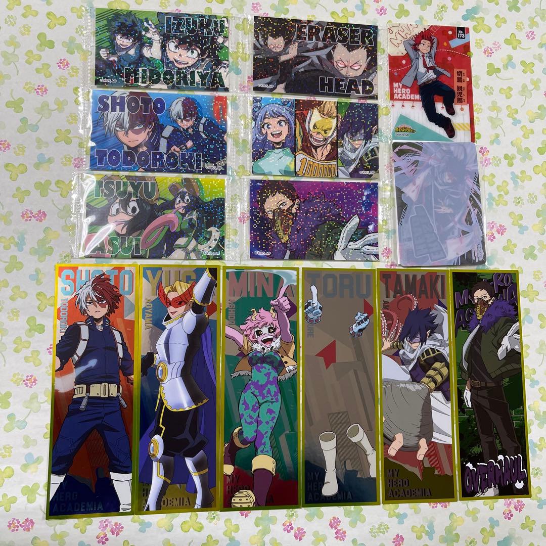 僕のヒーローアカデミア　カード　クリア　ネオン　ステッカー　シール　スナップ