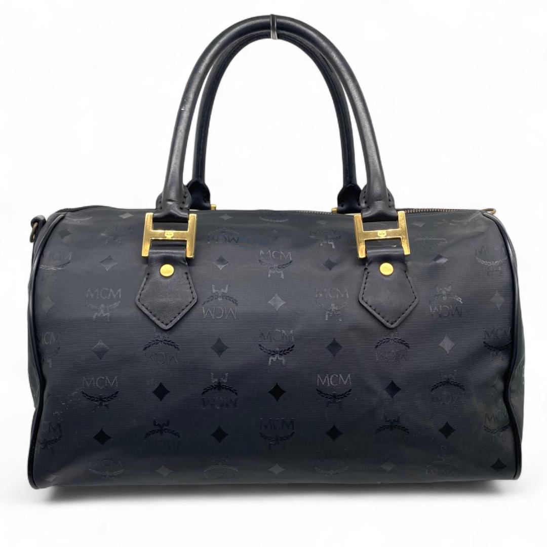 MCM Boston Bag Visetos Black ボストンバッグ 黒