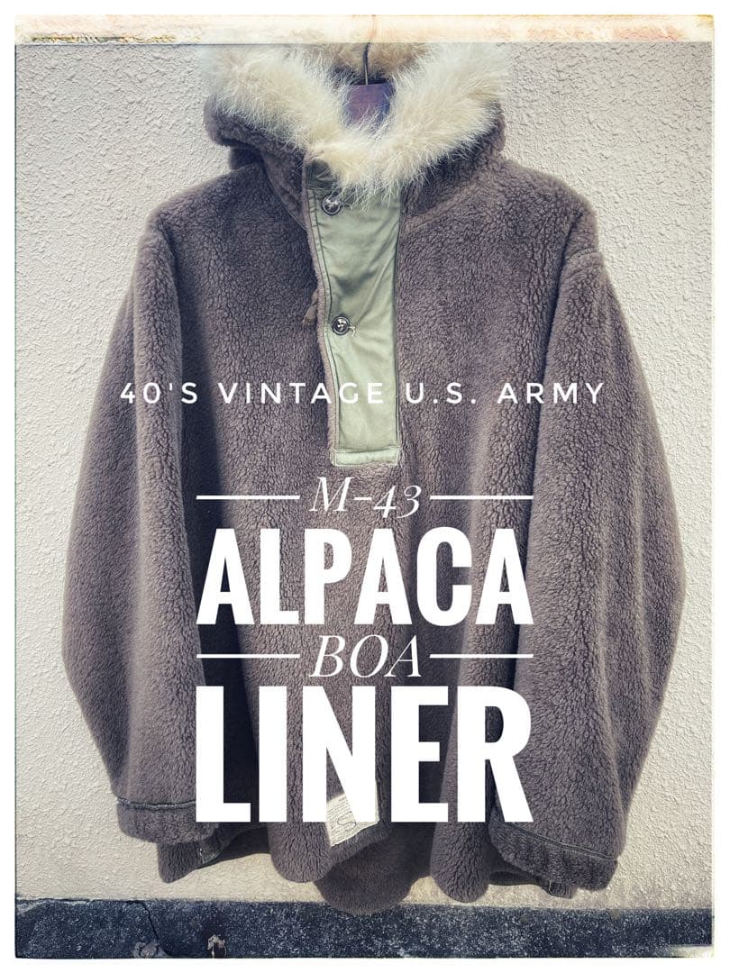土日限定セール美品US.ARMYm-43 ALPACA ボアライナープルオーバー