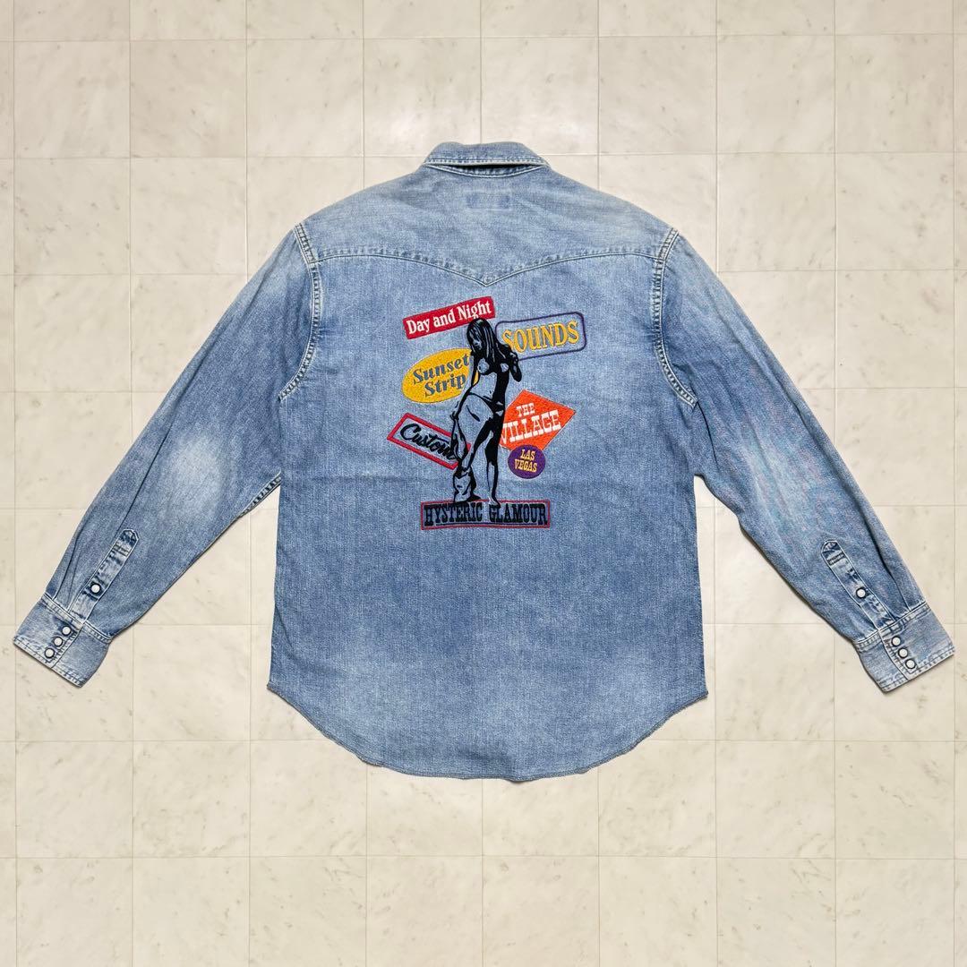 ヒステリックグラマー SUNSET STRIP 刺繍 ウエスタン デニム シャツ