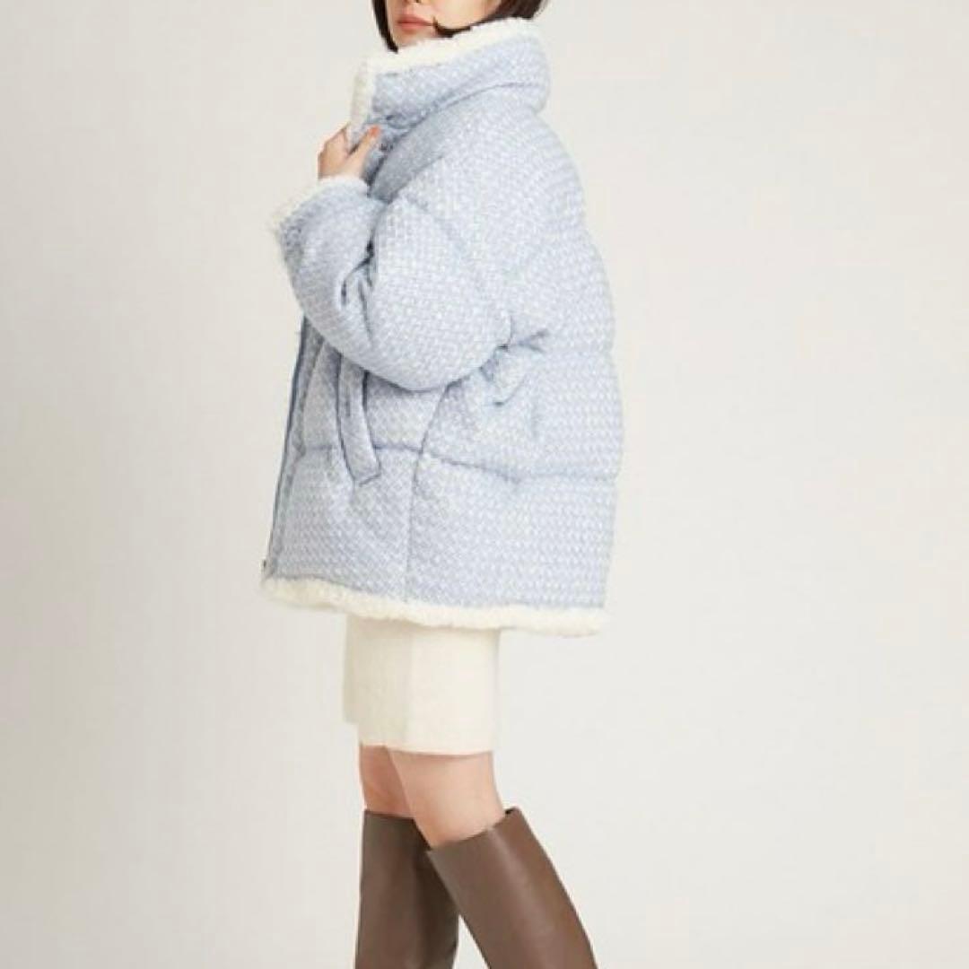 SNIDEL スナイデル ツイード ダウン ツイードミドルコート 0（S）サイズ