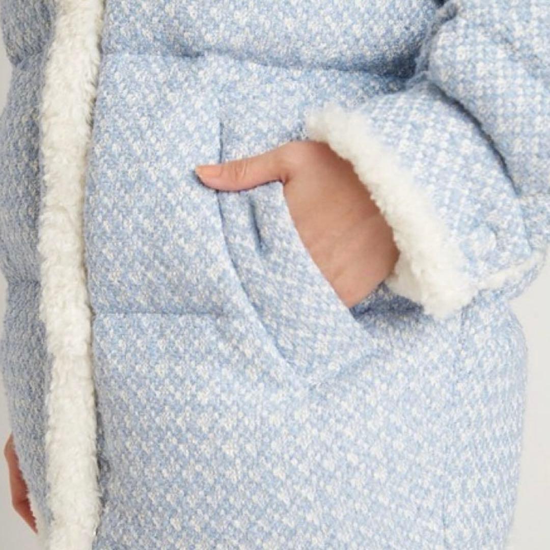 SNIDEL スナイデル ツイード ダウン ツイードミドルコート 0（S）サイズ