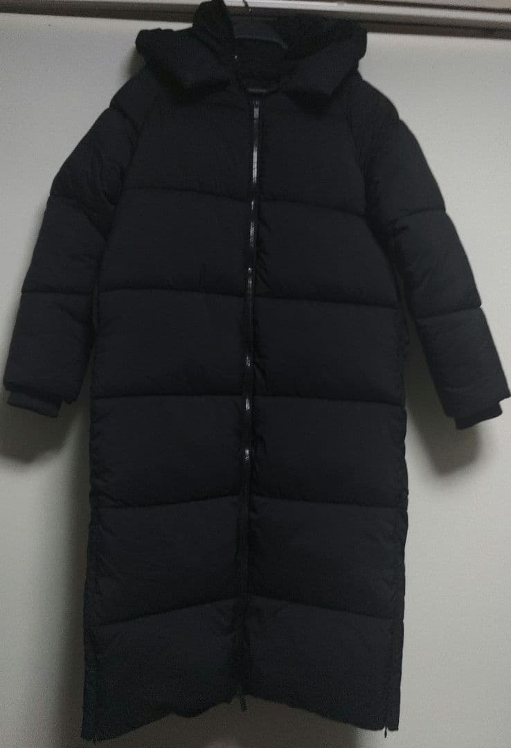 2024 ZARA ロング丈 ブラック ベンチコート