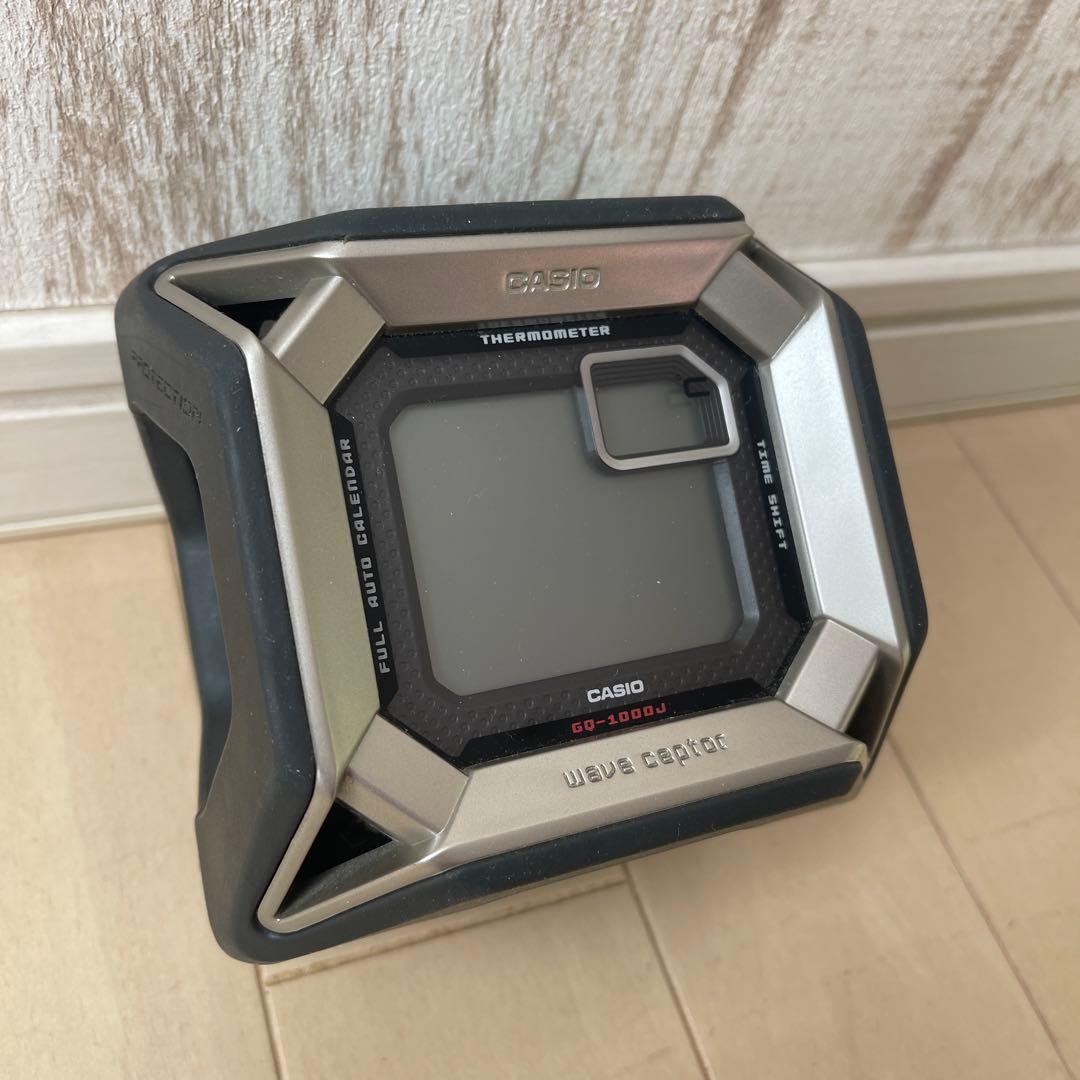【美品】CASIO wave cepter GQ-1000J 置時計 温度計付き