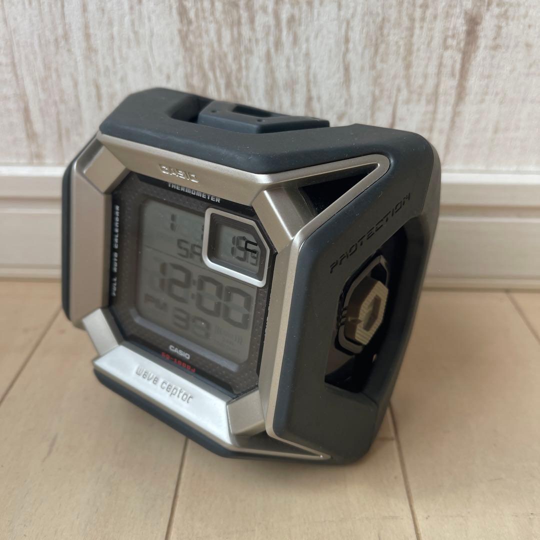 【美品】CASIO wave cepter GQ-1000J 置時計 温度計付き