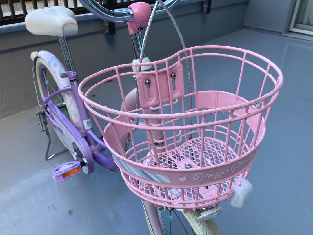 HR☆　子供用自転車　アサヒサイクルのメゾピアノ 紫色とピンク 18インチ