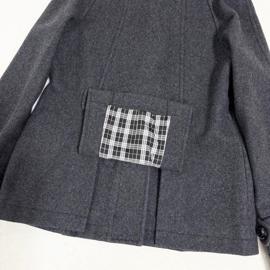 美品☆バーバリーブルーレーベル ダッフルコート チャコールグレー ノバチェック