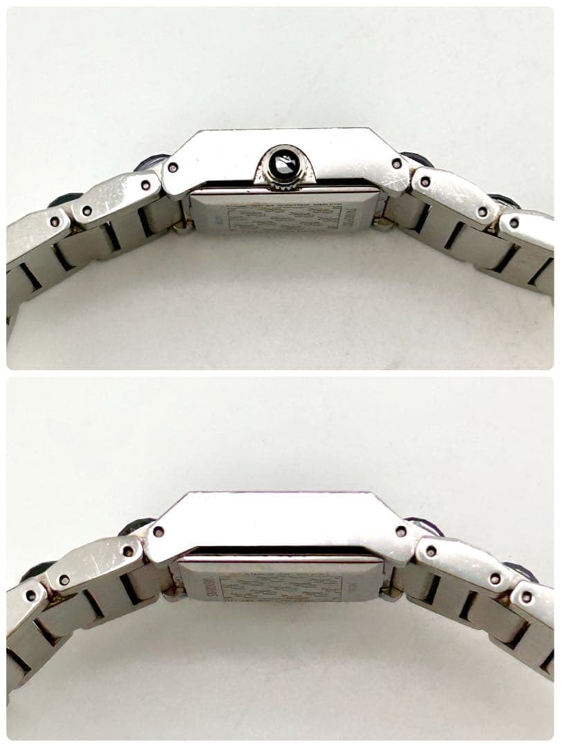 【美品】スワロフスキー　クォーツ　腕時計　シルバー　1047348