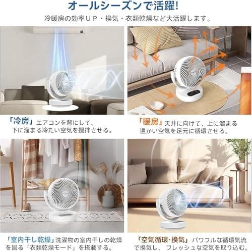 APOLENTAT [最新改良型] サーキュレーター 扇風機 DCモーター 静音
