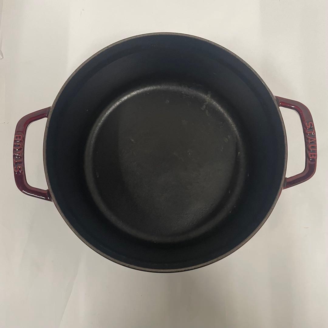 LA COCOTTE ラ・ココット STAUB ストウブ赤レッド両手鍋 24cm