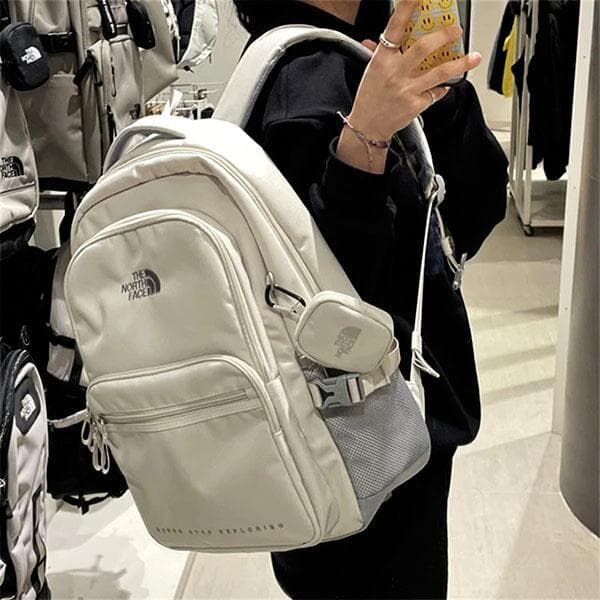送料無料 ザノースフェイス DUAL POCKET BACKPACK クリーム