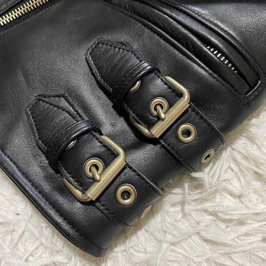 ビューティフルピープル　ホースレザー　シングルライダースジャケット　Mサイズ　黒