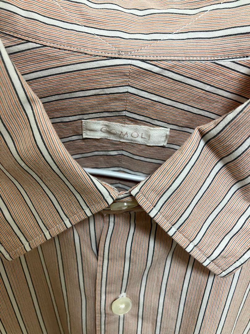 18SS COMOLI コモリシャツ ピンクストライプ