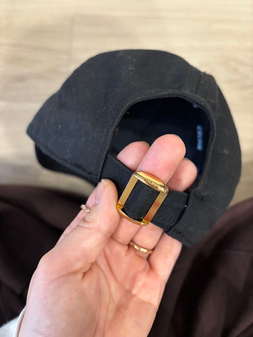 CELINE ブラック ベースボールキャップ Mサイズ