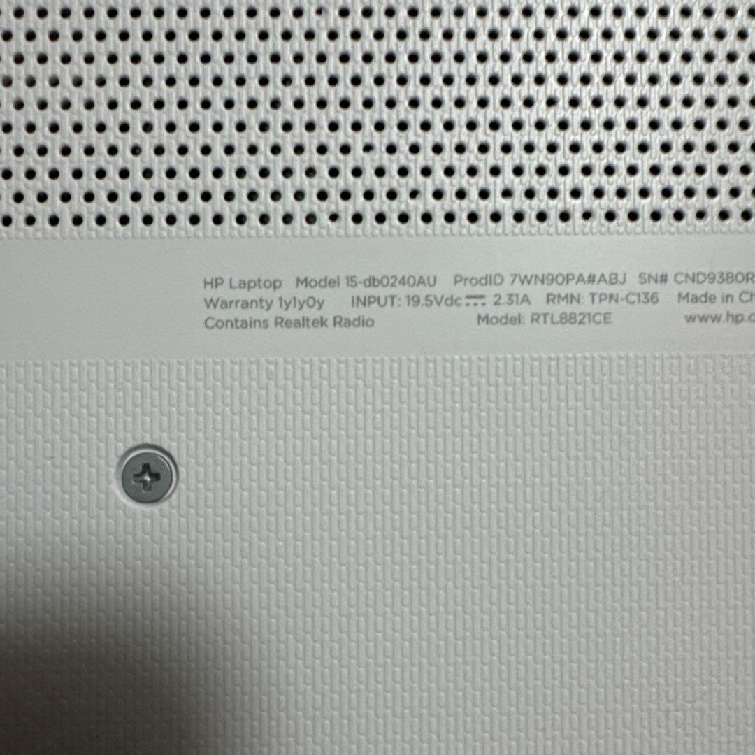 HP ノートPC ACアダプター付き 15-db0240au HDD 1TB