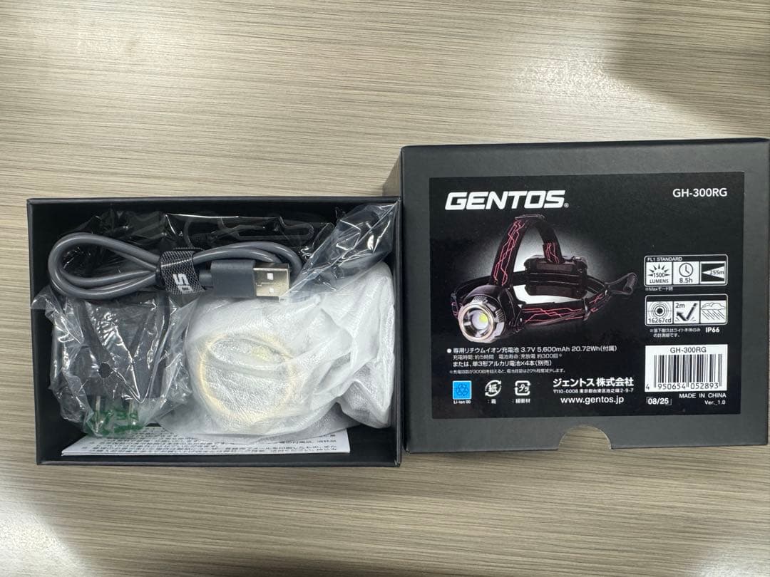 【新品・未使用】GENTOS GH-300RG ヘッドランプ