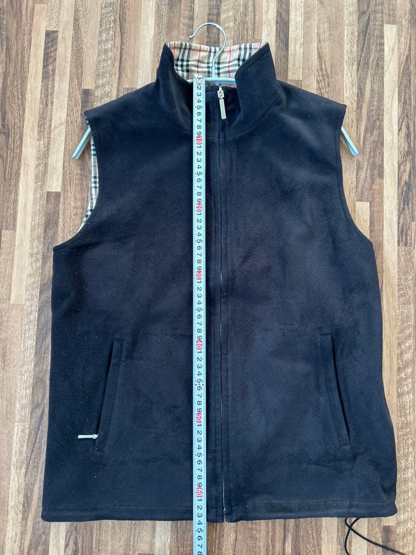 Burberry バーバリー　リバーシブル　ノバチェック柄　ベスト　ジップ　L