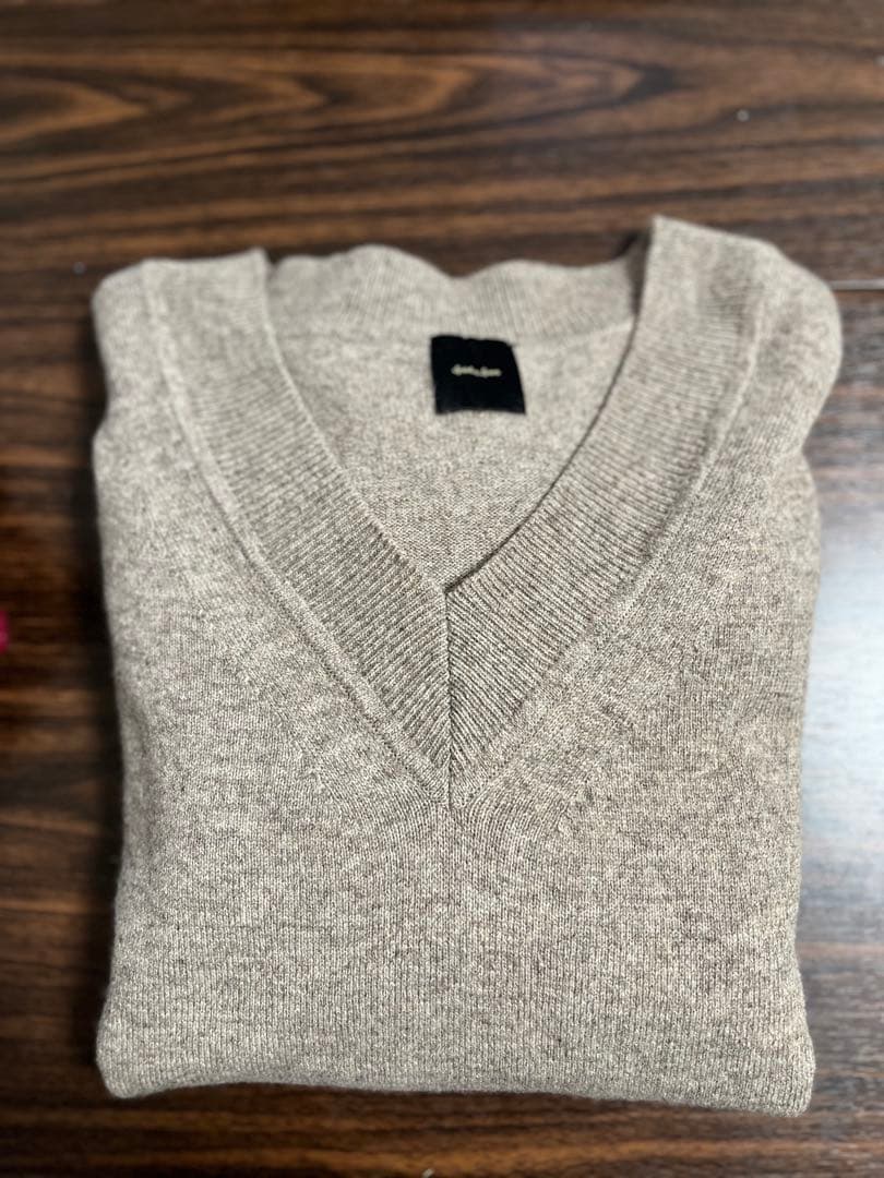 スピック＆スパン カシミヤ混Vネックプルオーバー