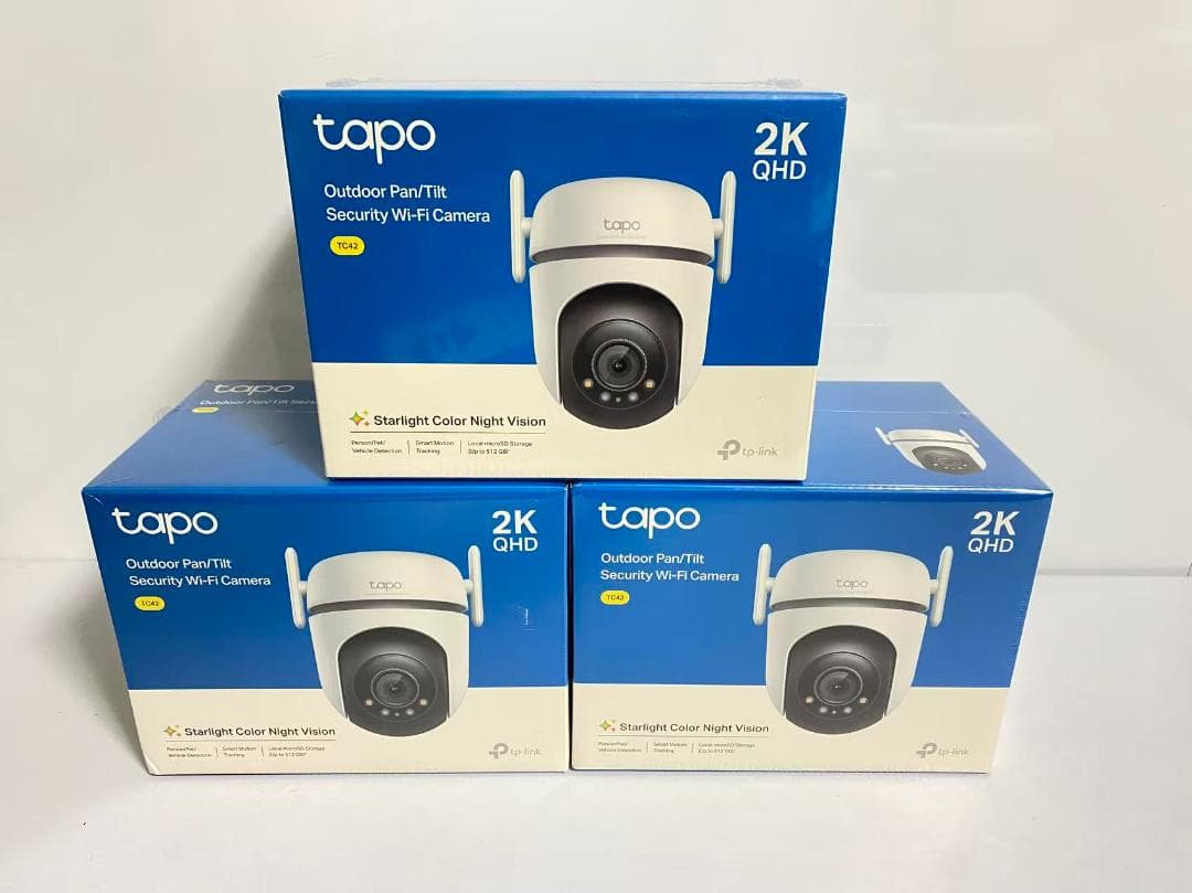 未開封 3個セット TP-Link tapo パンチルト屋外用カメラ TC42