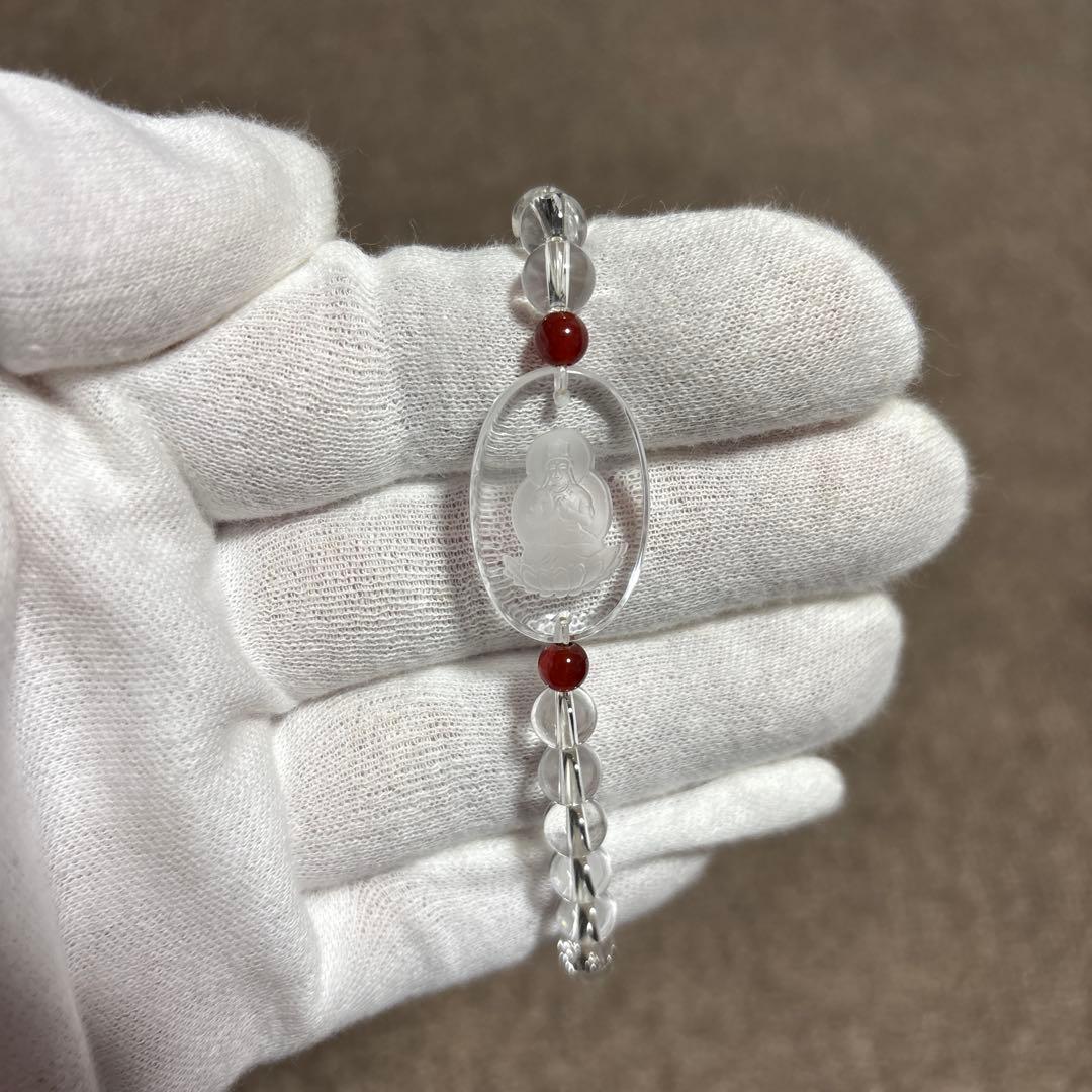 小野珠数店 各本山御用達 大日如来 本水晶 赤メノウ 芸能人御用達パワーストーン