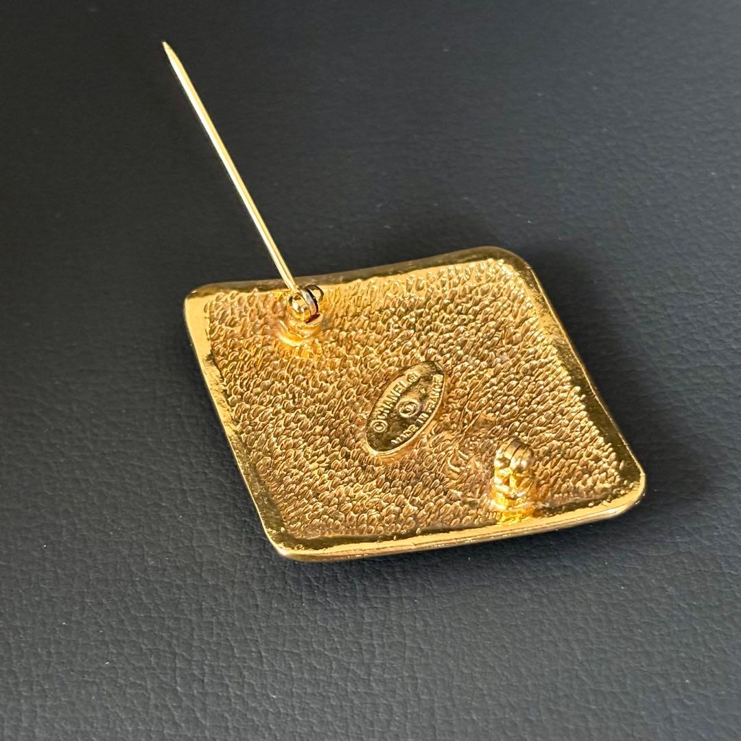 【良品】【シャネル】ココマーク ブローチ ひし形 ダイヤ形 ヴィンテージ