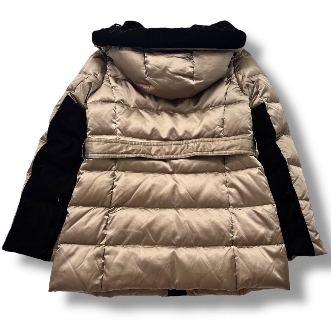 【極美品】Aquascutum アクアスキュータム ダウンコート ベルト　ベロア