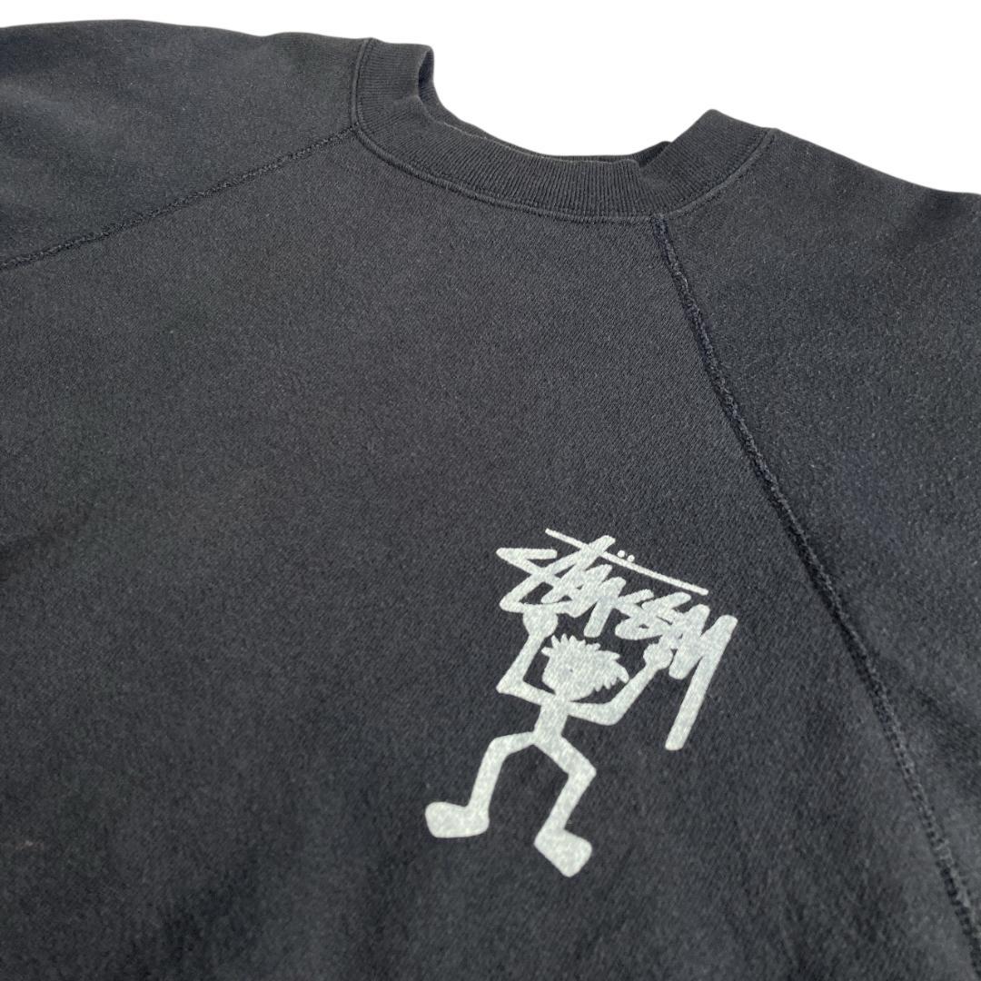 ステューシー シャドーマン スウェット USA製 90s 古着 L ブラック